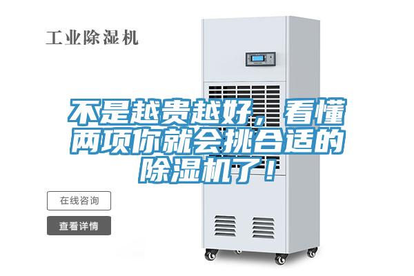 不是越貴越好，看懂兩項你就會挑合適的除濕機了！