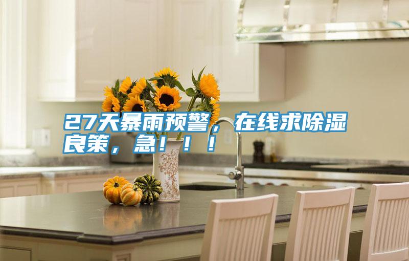 27天暴雨預(yù)警，在線求除濕良策，急?。?！