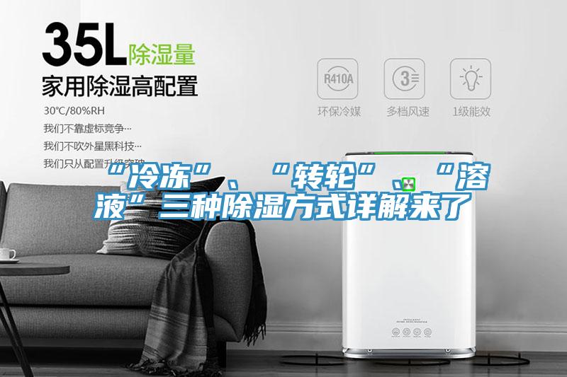 “冷凍”、“轉(zhuǎn)輪”、“溶液”三種除濕方式詳解來了