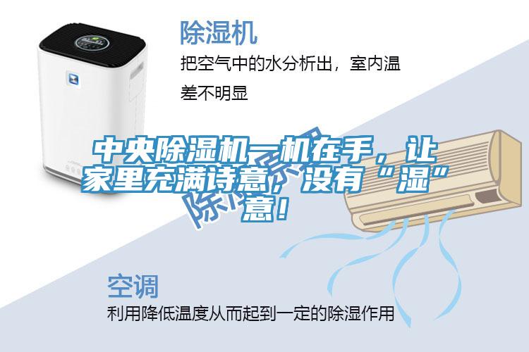 中央除濕機一機在手，讓家里充滿詩意，沒有“濕”意！