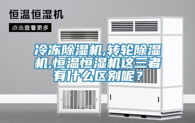冷凍除濕機,轉輪除濕機,恒溫恒濕機這三者有什么區(qū)別呢？