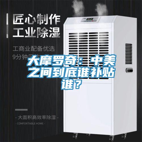 大摩羅奇：中美之間到底誰補(bǔ)貼誰？