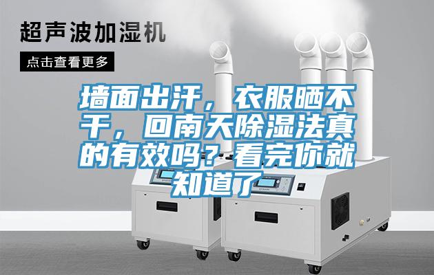 墻面出汗，衣服曬不干，回南天除濕法真的有效嗎？看完你就知道了