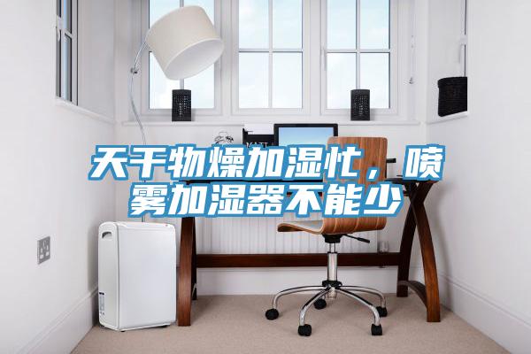天干物燥加濕忙，噴霧加濕器不能少