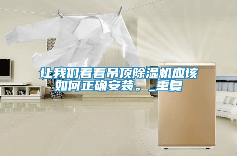 讓我們看看吊頂除濕機(jī)應(yīng)該如何正確安裝。_重復(fù)