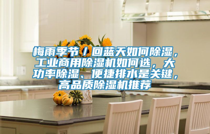 梅雨季節(jié)／回藍(lán)天如何除濕，工業(yè)商用除濕機(jī)如何選，大功率除濕、便捷排水是關(guān)鍵，高品質(zhì)除濕機(jī)推薦