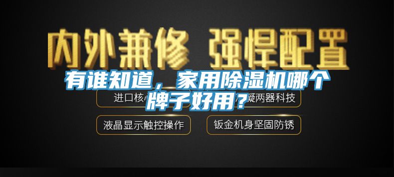 有誰知道，家用除濕機哪個牌子好用？