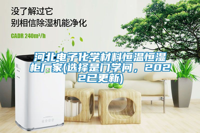 河北電子化學(xué)材料恒溫恒濕柜廠家(選擇是門學(xué)問，2022已更新)