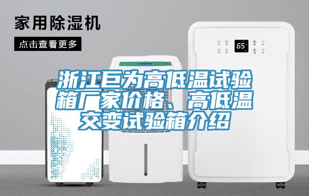 浙江巨為高低溫試驗箱廠家價格、高低溫交變試驗箱介紹