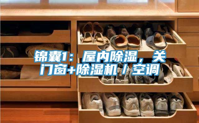 錦囊1：屋內(nèi)除濕，關(guān)門窗+除濕機(jī)／空調(diào)