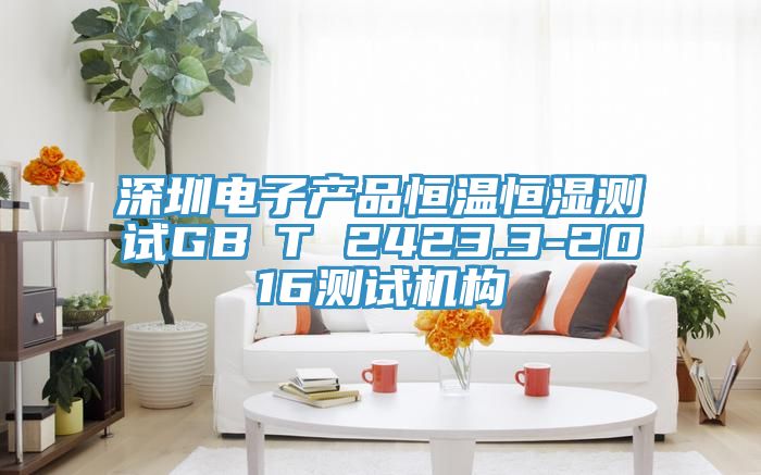 深圳電子產(chǎn)品恒溫恒濕測試GB∕T 2423.3-2016測試機構