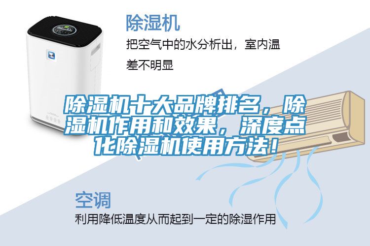 除濕機十大品牌排名，除濕機作用和效果，深度點化除濕機使用方法！