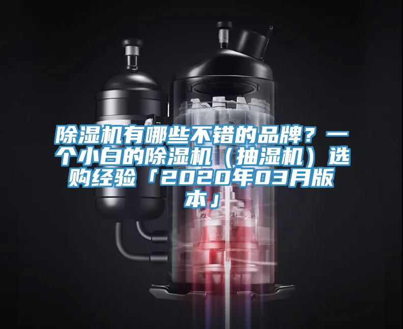 除濕機(jī)有哪些不錯(cuò)的品牌？一個(gè)小白的除濕機(jī)（抽濕機(jī)）選購(gòu)經(jīng)驗(yàn)「2020年03月版本」