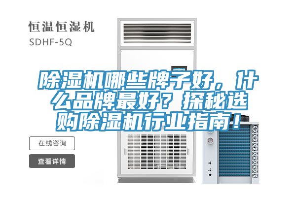 除濕機(jī)哪些牌子好，什么品牌最好？探秘選購除濕機(jī)行業(yè)指南！